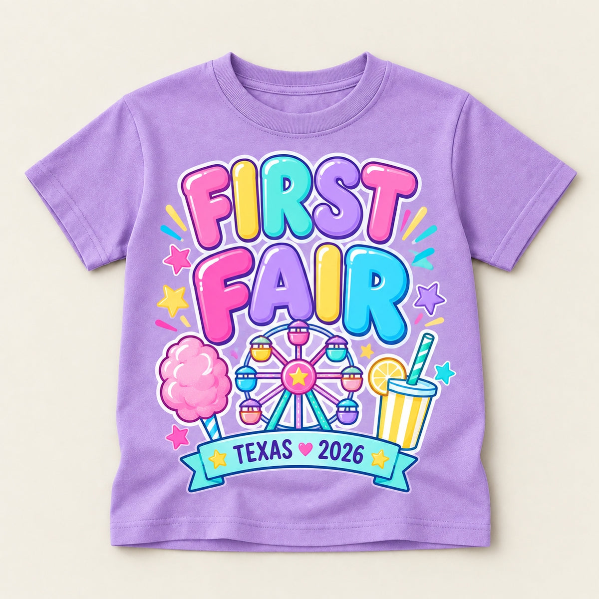 First Fair Violet State Fair Of Texas 2026 Comfort Color Youth Shirt