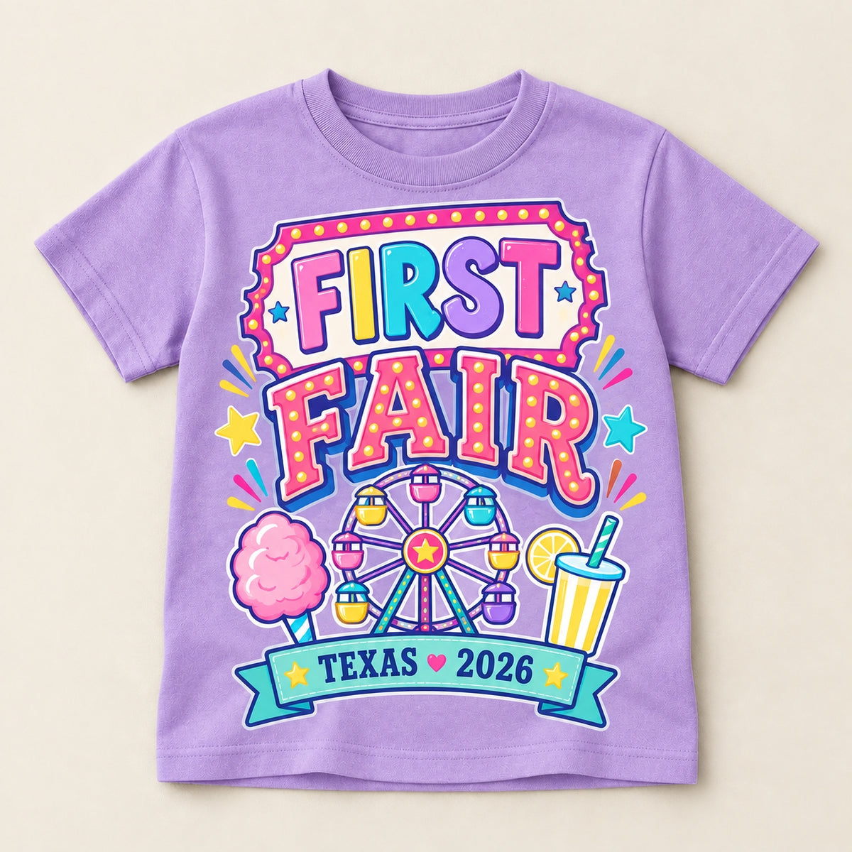 First Fair Violet Ticket Texas 2026 Comfort Color Youth Shirt