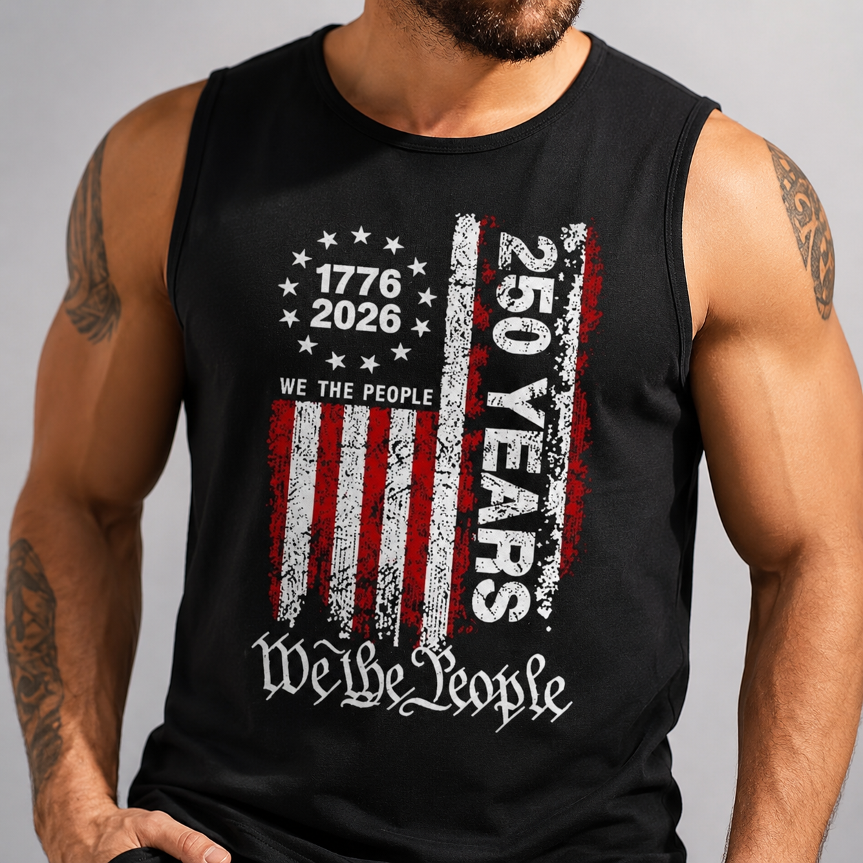 USA 250th Anniversary Semiquincentennial - 1776-2026 We The People Patriotic Tank Top