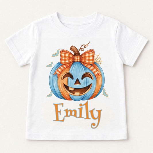 Custom Name First Halloween Girl Comfort Color Youth Shirt