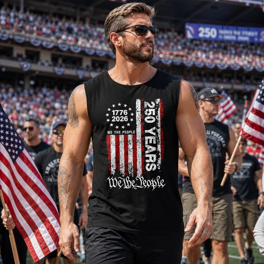 USA 250th Anniversary Semiquincentennial - 1776-2026 We The People Patriotic Tank Top