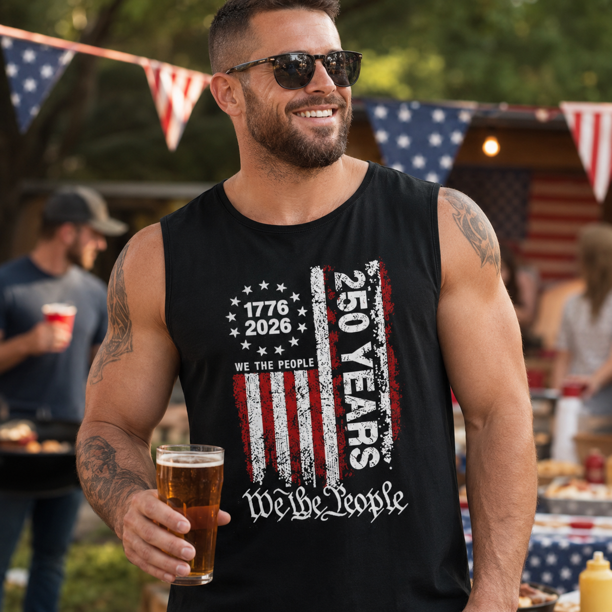 USA 250th Anniversary Semiquincentennial - 1776-2026 We The People Patriotic Tank Top