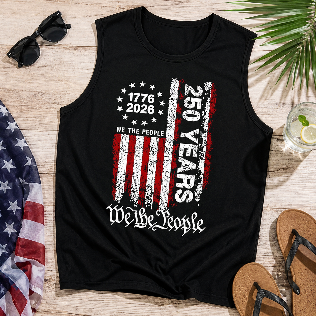 USA 250th Anniversary Semiquincentennial - 1776-2026 We The People Patriotic Tank Top