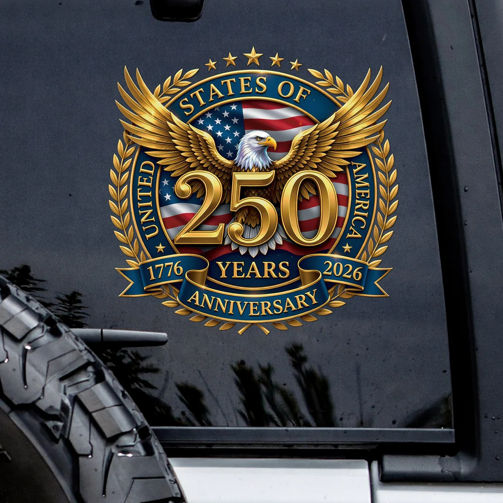 🔥 LIMITED TIME OFFER – 250th Anniversary Golden Eagle Patriotic Decal