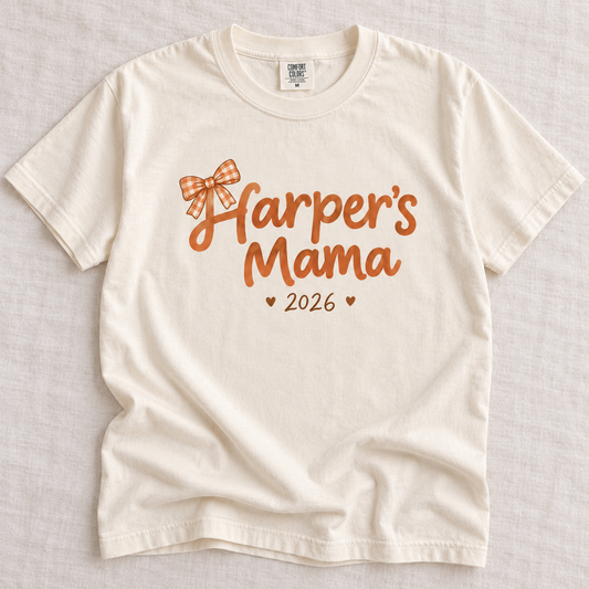 Custom Mom First Child Halloween 2026 Comfort Color Shirt