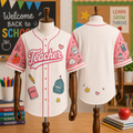 Teacher Baseball Jersey, Back-to-school Pink Jersey