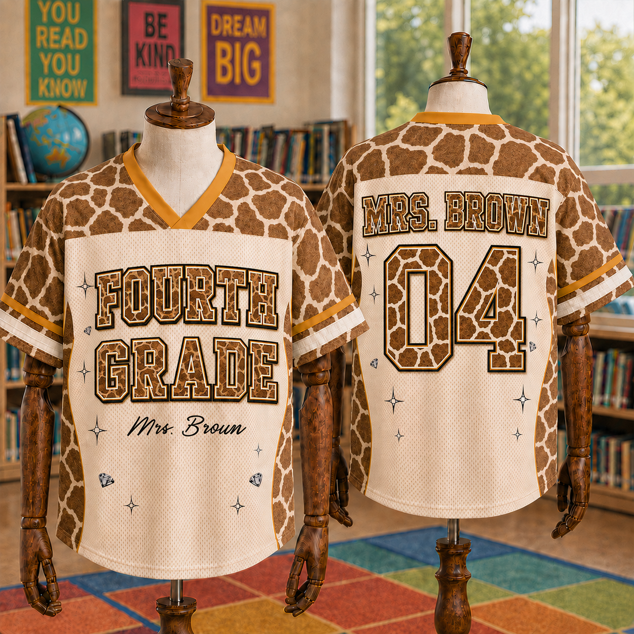 Friends Custom Animal Mesh Jersey - Giraffe