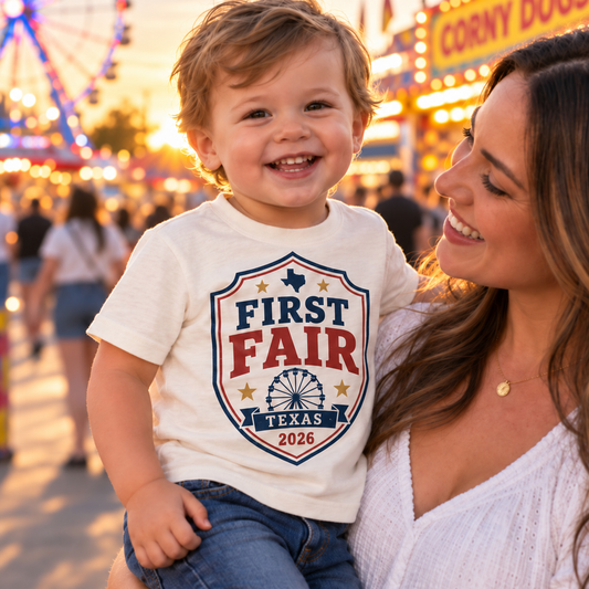 First Fair Kids State Fair Of Texas 2026 Comfort Color Shirt