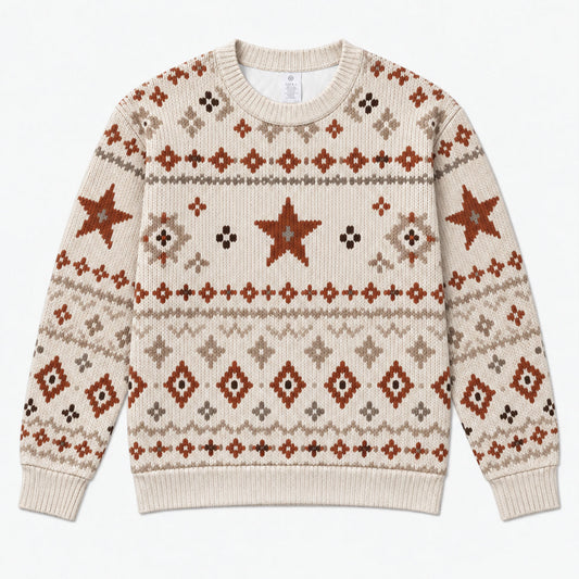 Casual Cozy Texas All-over Print Knitted Sweater