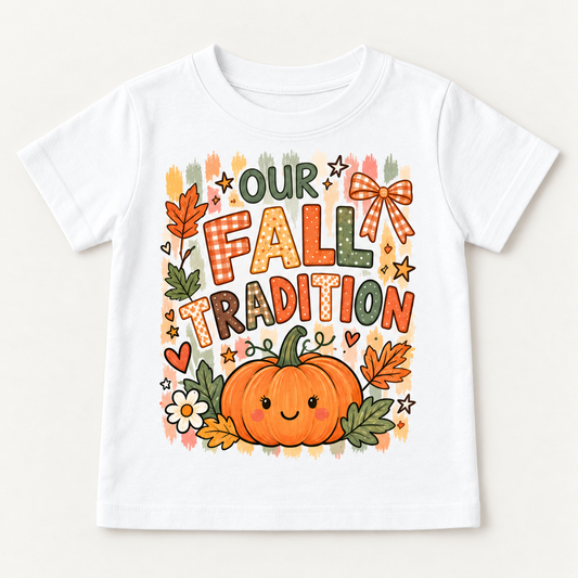 Our Fall Tradition Pumpkin Comfort Color Youth Shirt