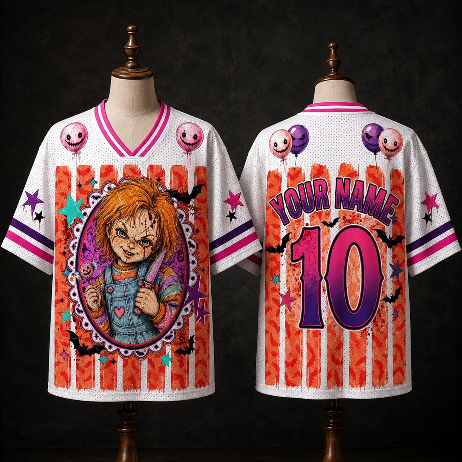 Custom Halloween Mesh Jersey, Preppy Horror Retro