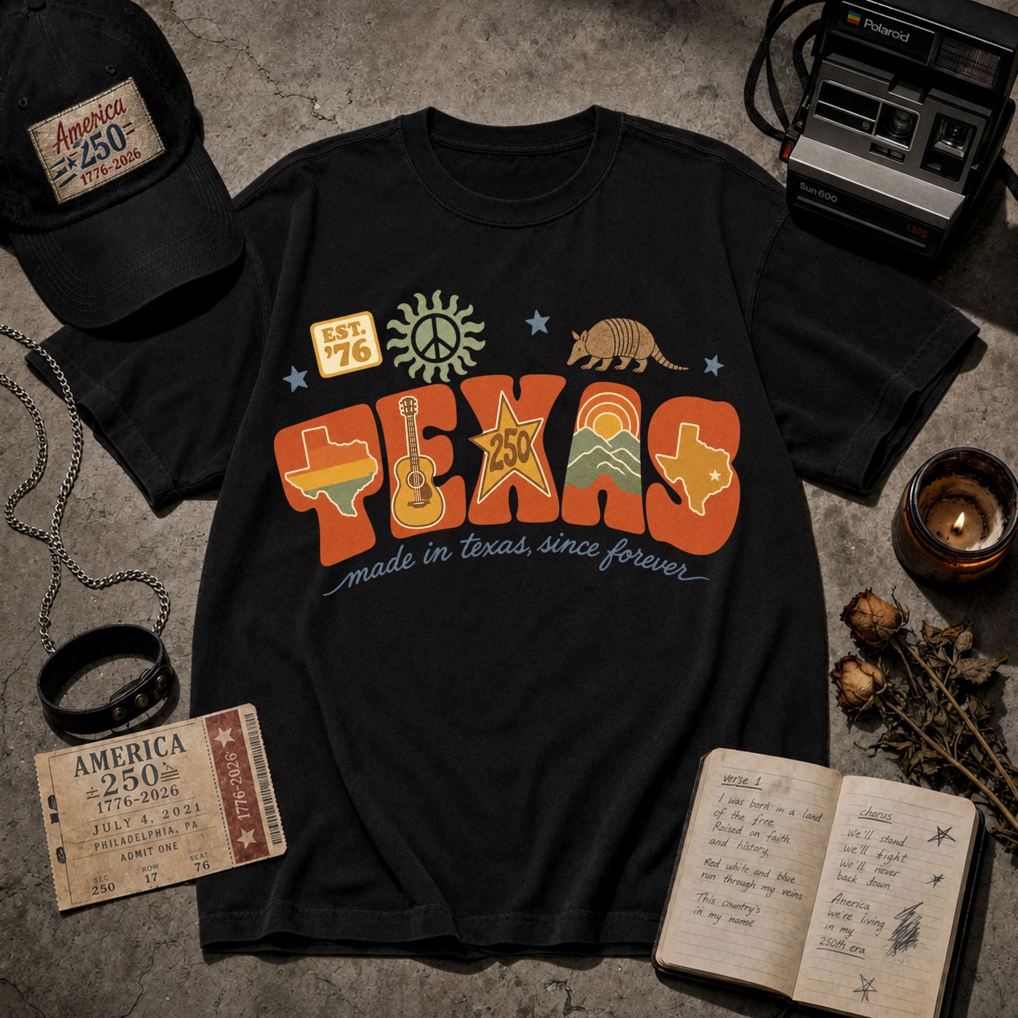 Texas est 76, America Semiquincentennial Comfort Colors Shirt