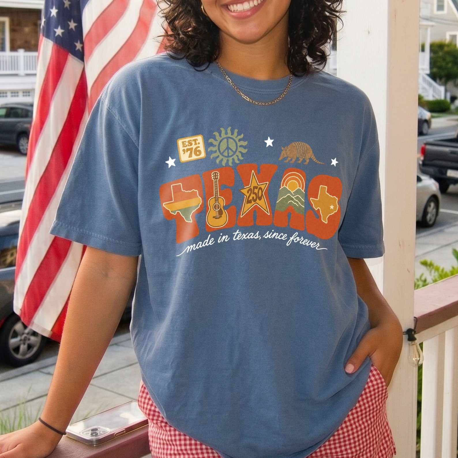 Texas est 76, America Semiquincentennial Comfort Colors Shirt