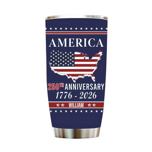 250 Years USA Tumbler for Proud Americans We The People  1776 2026 Custom Tumbler