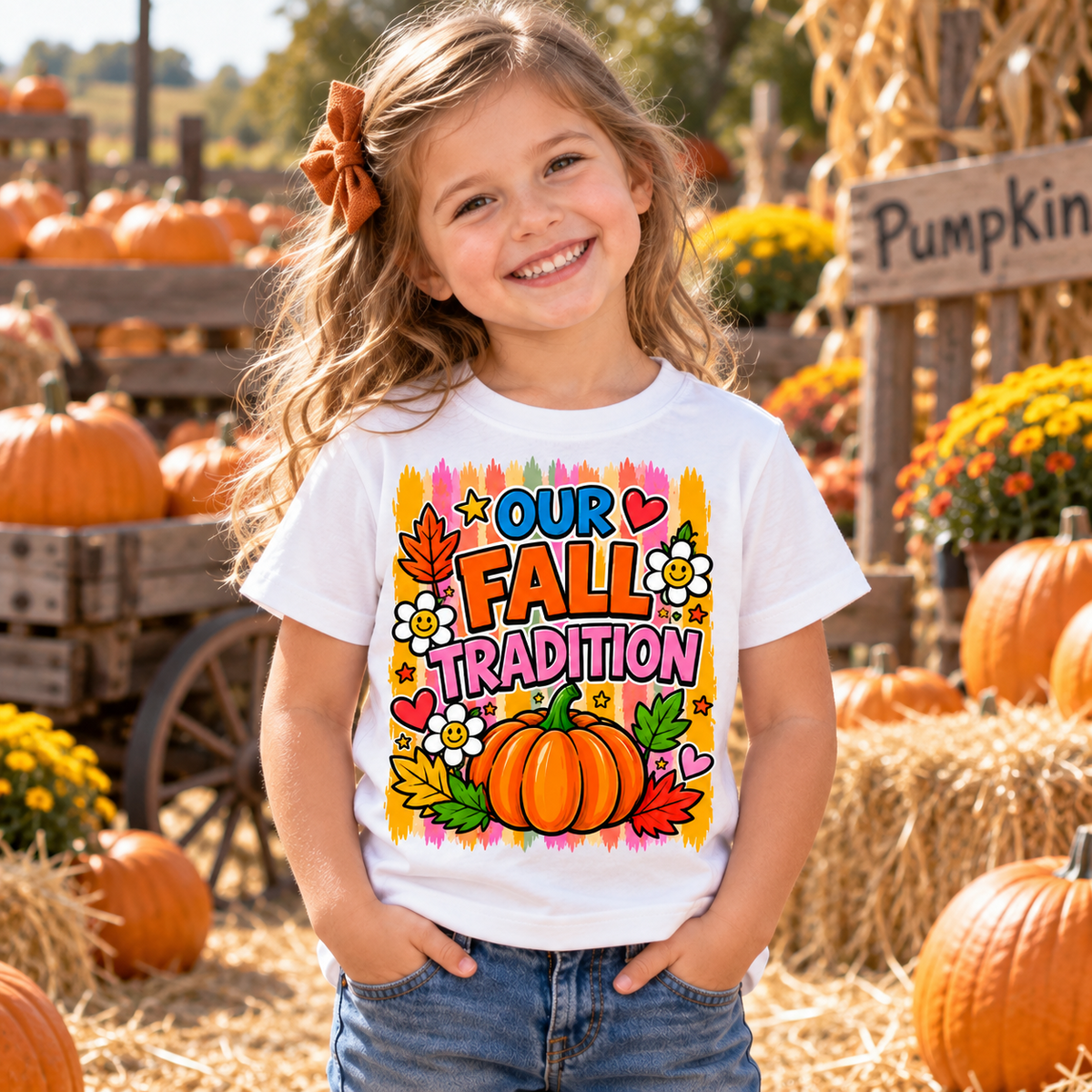 Fall Tradition Pumpkin Comfort Color Youth Shirt