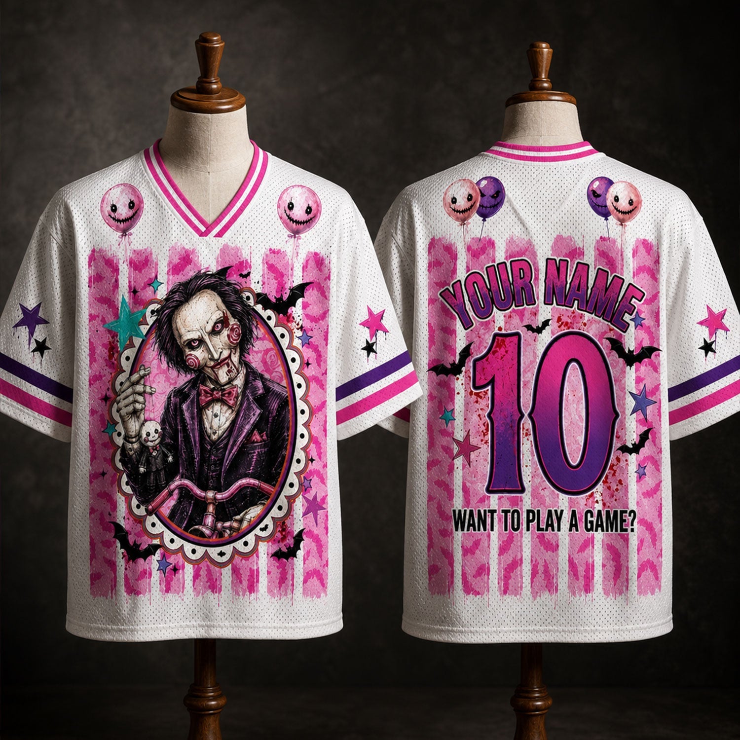 Custom Halloween Mesh Jersey, Preppy Horror Retro