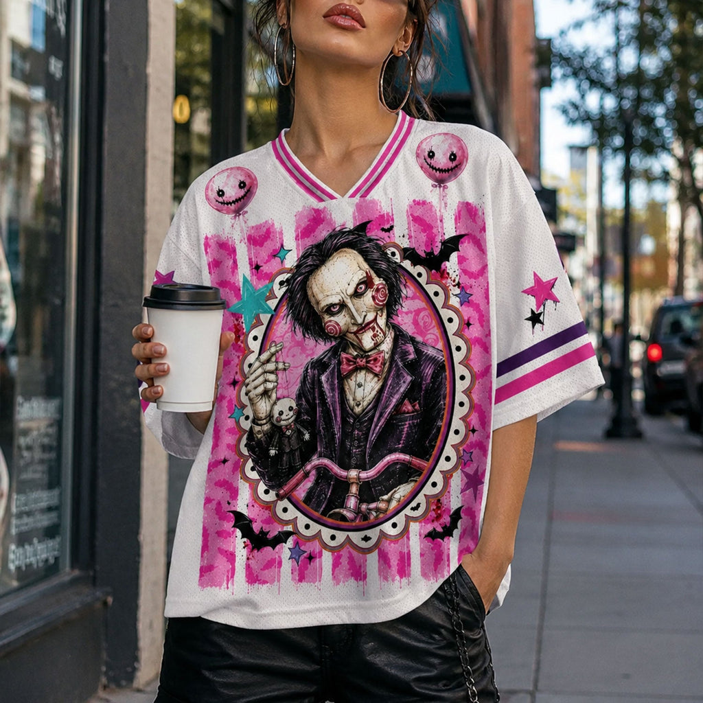 Custom Halloween Mesh Jersey, Preppy Horror Retro