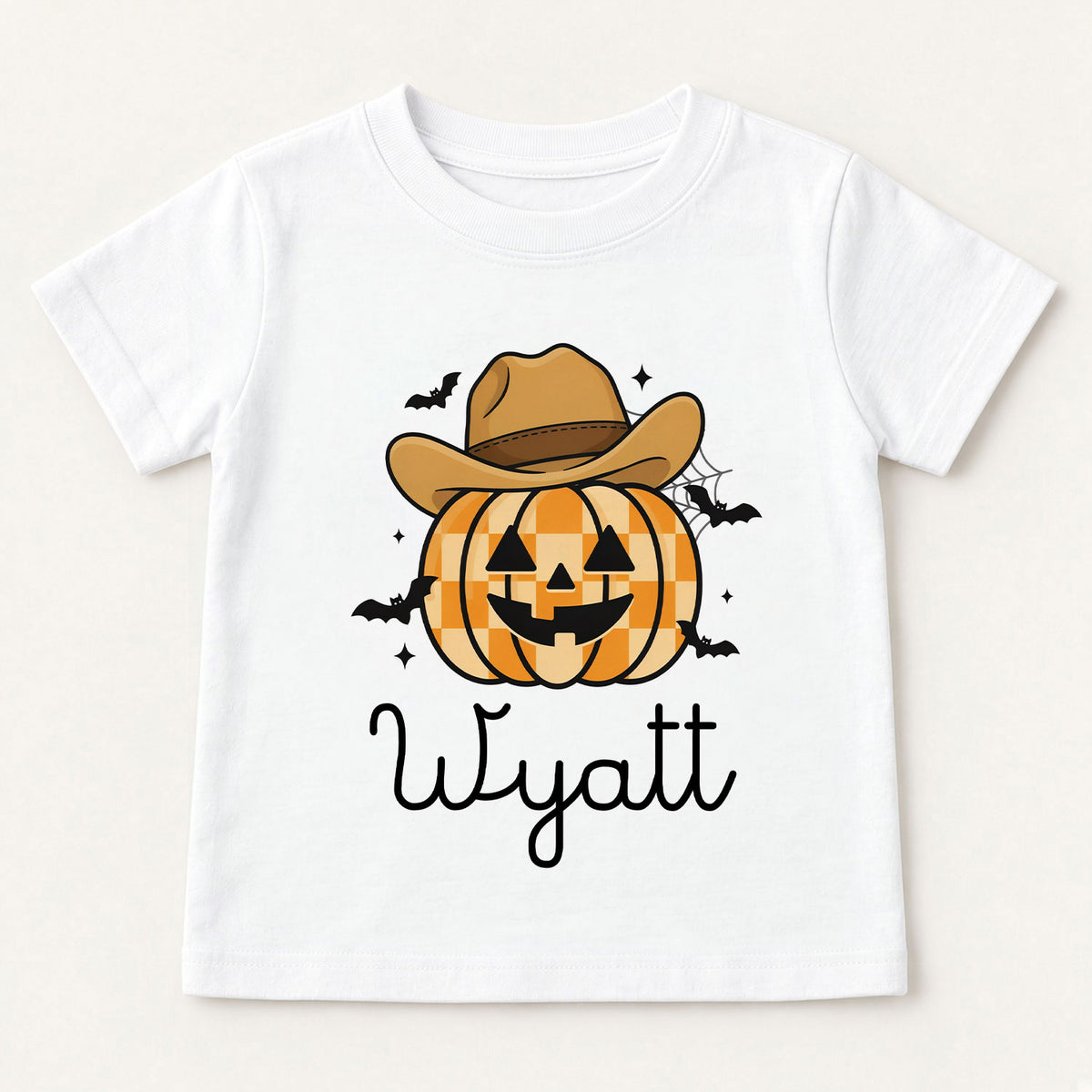 Custom Name First Halloween Western Boy Comfort Color Youth Shirt