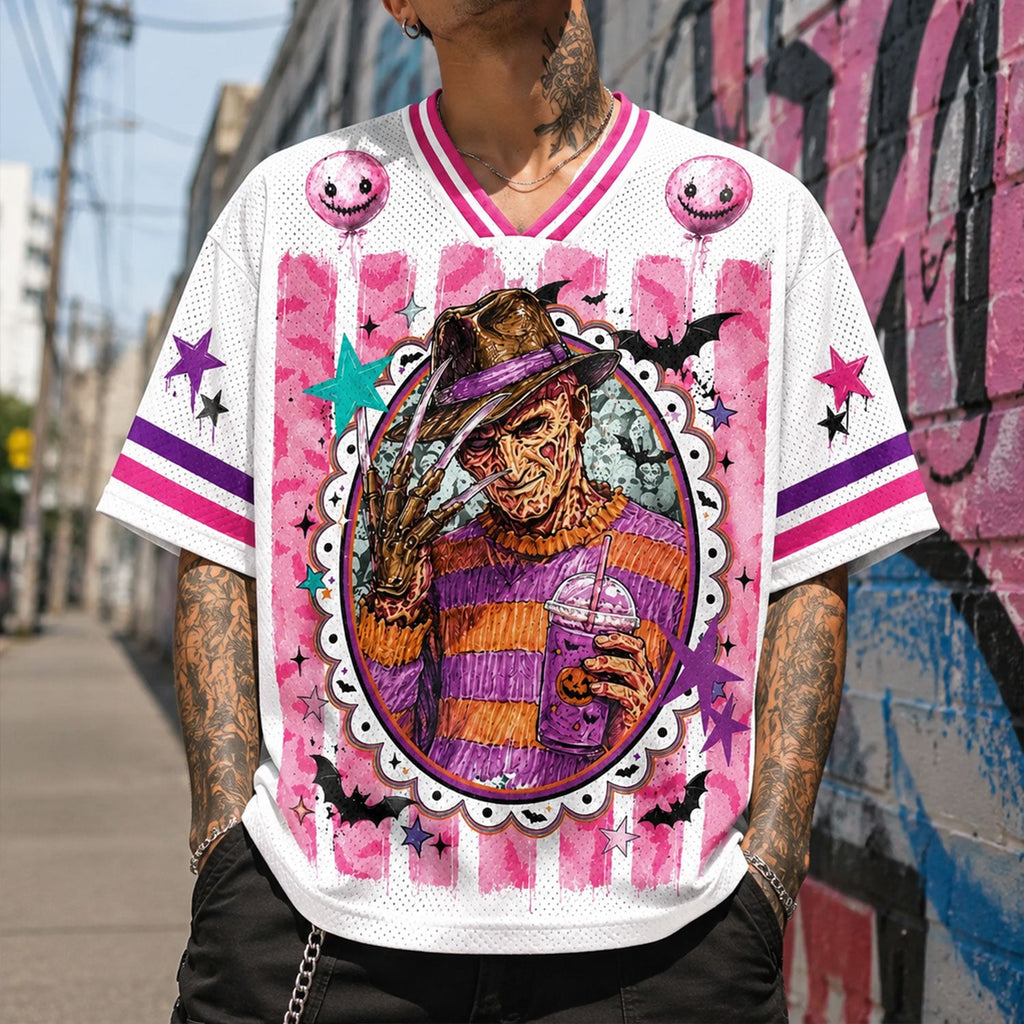 Custom Halloween Mesh Jersey, Preppy Horror Retro