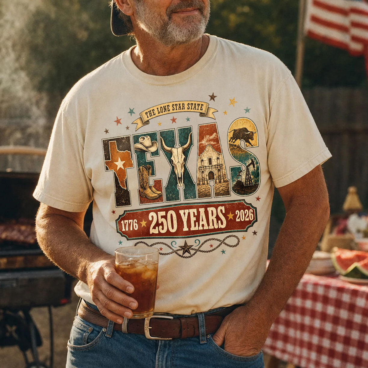 Texas Symbol, America Semiquincentennial Comfort Colors Shirt